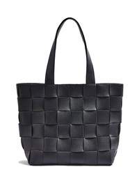 Topshop Basket Weave Faux Leather Tote