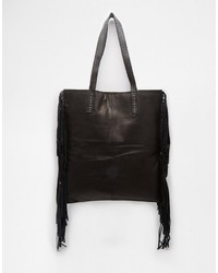 Becksöndergaard Becksondergaard Leather Shopper Bag With Fringing