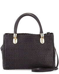 Cole Haan Benson Woven Leather Tote Bag Black