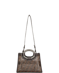 Fendi Black And Brown Small Forever Runaway Tote