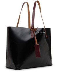 Marni Black Burgundy Tribeca Tote Bag