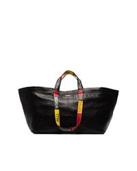 Balenciaga Black Carry Large Leather Tote Bag