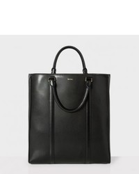 Paul Smith Black City Embossed Leather Tote Bag