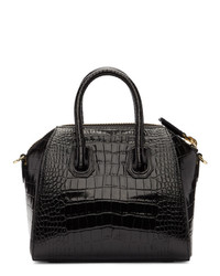 Givenchy Black Croc Mini Antigona Bag