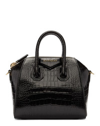 Givenchy Black Croc Mini Antigona Bag