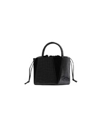 Trademark Black Dorthea Leather Box Bag