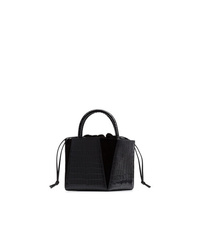 Trademark Black Dorthea Leather Box Bag