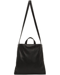 Bianca Saunders Black Faux Leather Medium Wire Tote