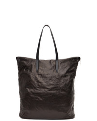 Dries Van Noten Black Faux Leather Tote