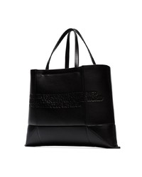 Calvin Klein 205W39nyc Black Geometric Embossed Leather Tote