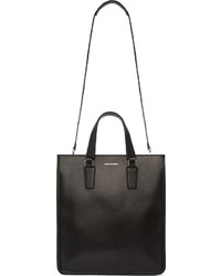 Alexander McQueen Black Grained Leather Heroic Tote Bag