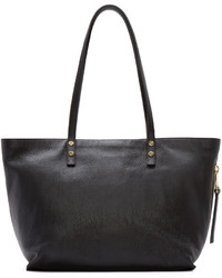 Chloé Black Grained Leather Tote Bag