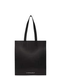 Y/Project Black Leather Accordion Tote
