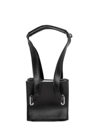Y/Project Black Leather And Pvc Mini Accordion Bag