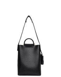 Building Block Black Leather Business Tote