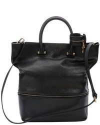 Martine Sitbon Black Leather Convertible Tote Bag