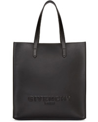 Givenchy Black Leather Debossed Tote
