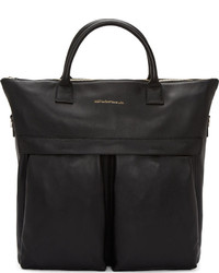 WANT Les Essentiels Black Leather Ohare Shopper Tote