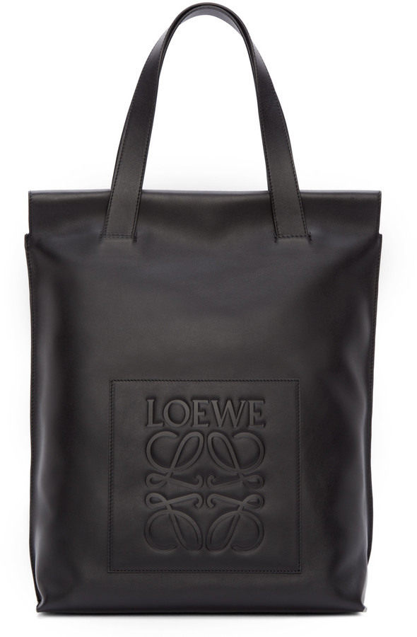 Loewe Black Leather Shopper Tote, $1 