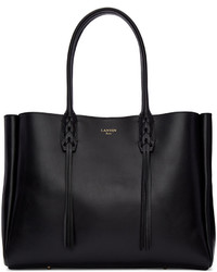 Lanvin Black Leather Small Shopper Bag