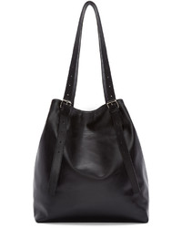 MM6 MAISON MARGIELA Black Leather Tote Bag