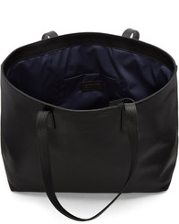 Jil Sander Navy Black Leather Tote Bag