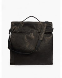 Maison Margiela Black Leather Tote Bag