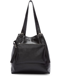 MM6 MAISON MARGIELA Black Leather Tote Bag