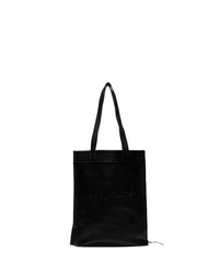 Yohji Yamamoto Black Leather Tote Bag