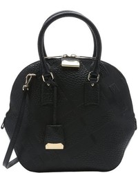 Burberry Black Nova Check Embossed Leather Convertible Tote