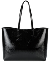 Saint Laurent Black Patent Leather Shopping Tote Bag