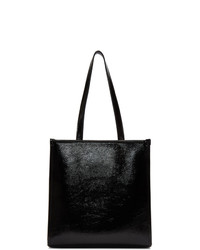 Versace Jeans Couture Black Patent Logo Tote