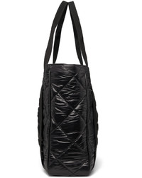 Opening Ceremony Black Quilted Box Logo Tote Bag