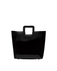 Staud Black Shirley Patent Leather Tote Bag