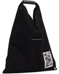 MM6 MAISON MARGIELA Black Small Snake Patch Triangle Tote