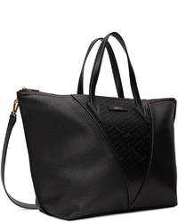 Versace Black V Greca Tote Bag