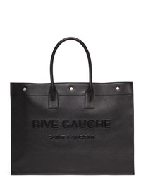 Saint Laurent Black Vegan Leather Rive Gauche Noe Tote