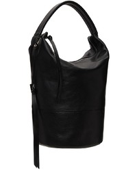 Lemaire Black Vegetable Tanned Leather Tote Bag
