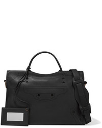 Balenciaga Blackout City Perforated Leather Tote