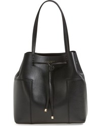 Tory Burch Block T Leather Drawstring Tote