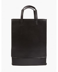Bonastre Black Leather Folding Tote Bag