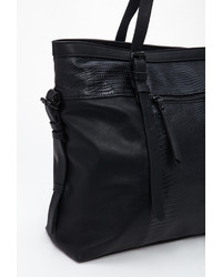 Forever 21 Buckled Faux Leather Tote