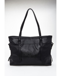 Forever 21 Buckled Faux Leather Tote