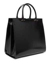 Saint Laurent Cabas Uptown Glossed Leather Tote