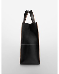 Calvin Klein Waxed Leather Tote Bag