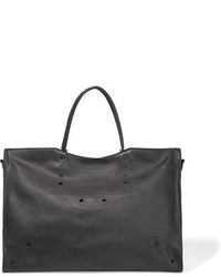 Balenciaga City Xl Blackout Perforated Leather Tote