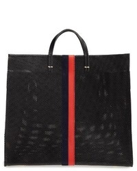 Clare Vivier Clare V Simple Perforated Leather Tote Black