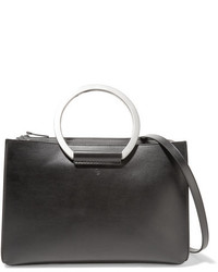 The Row Classic 5 Leather Tote Black