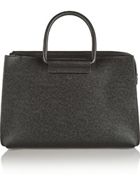 The Row Classic 5 Pebbled Leather Tote Black