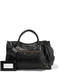 Balenciaga Classic City Textured Leather Tote Black